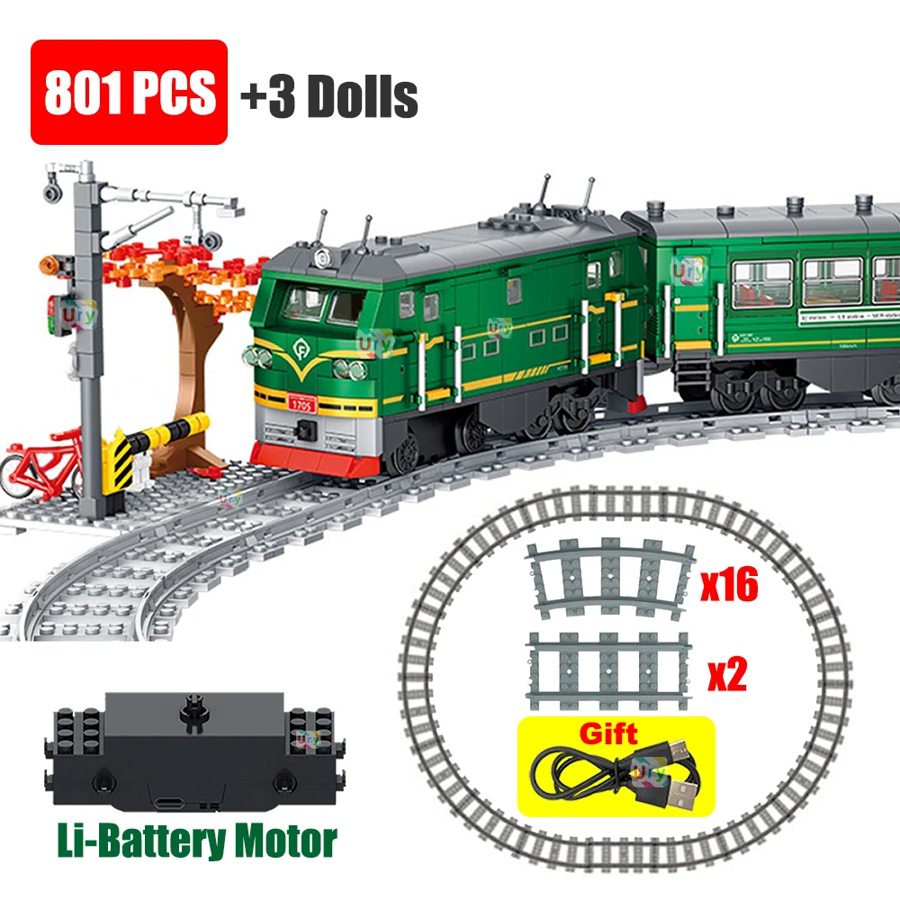 Lego Set City - Technical Retro Green Steam Train City