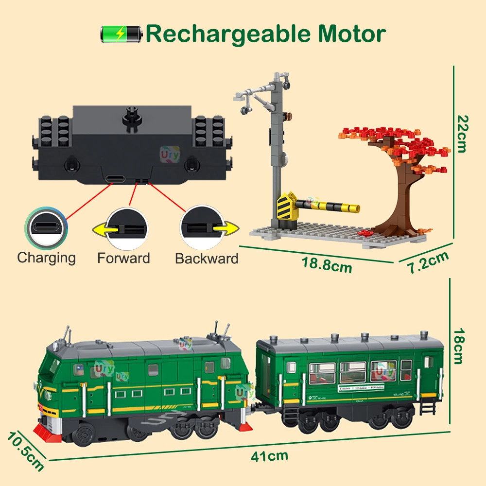 Technical Retro Green Steam Tr - Lego Set City 评论和价格