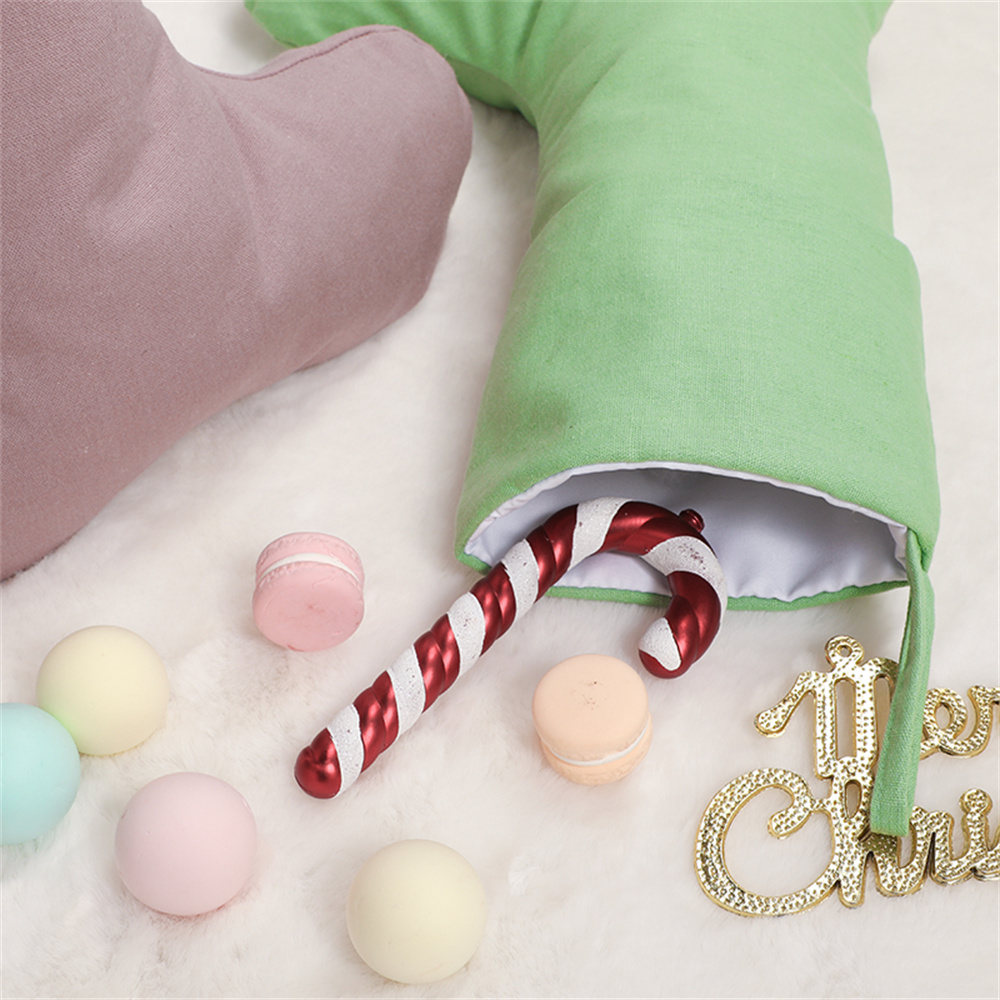 Linen Christmas Stocking Xmas  - Christmas Stocking Hanging 评论和价格