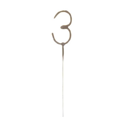 Number 3 Sparkler Flame Candle - Holiday Candle Set 评论和价格