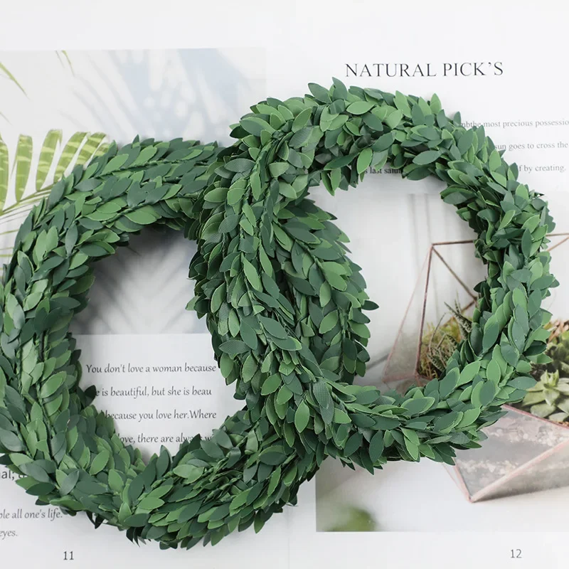 7 Meters Iron Wire Green Leaf  - Christmas Wreath Fake 评论和价格