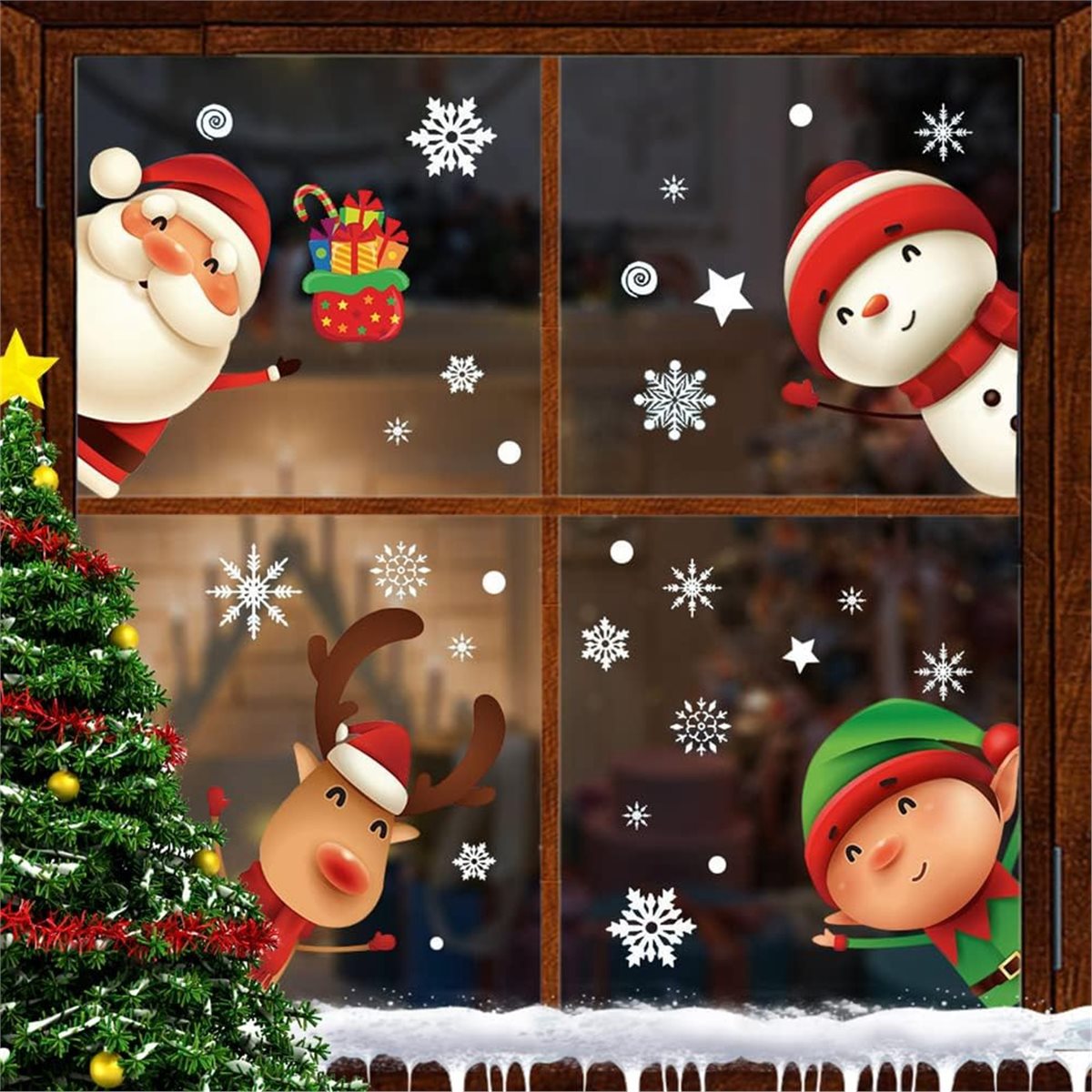 New arrival  80PCS Christmas S - Snowflake Window Decal 评论和价格