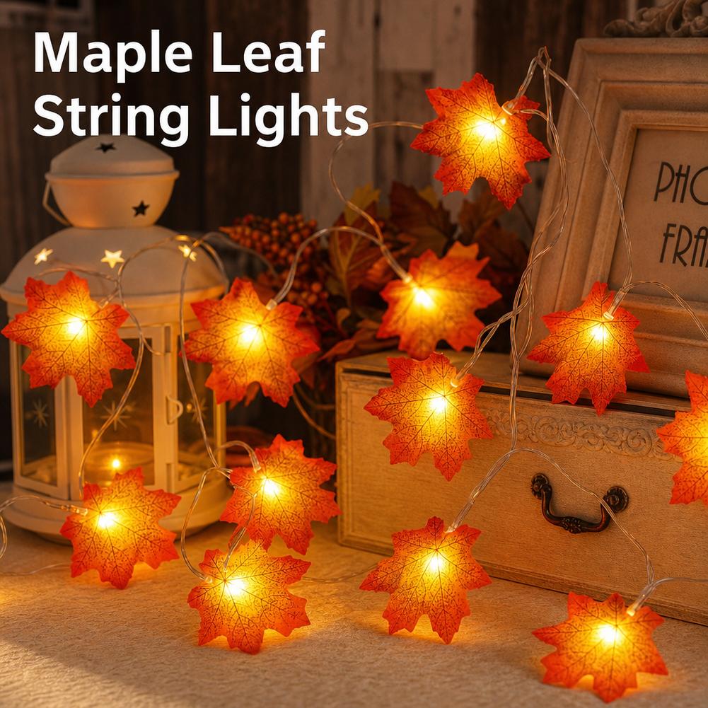 Maple Leaf Garland String Ligh - Led Fairy String Lights 评论和价格