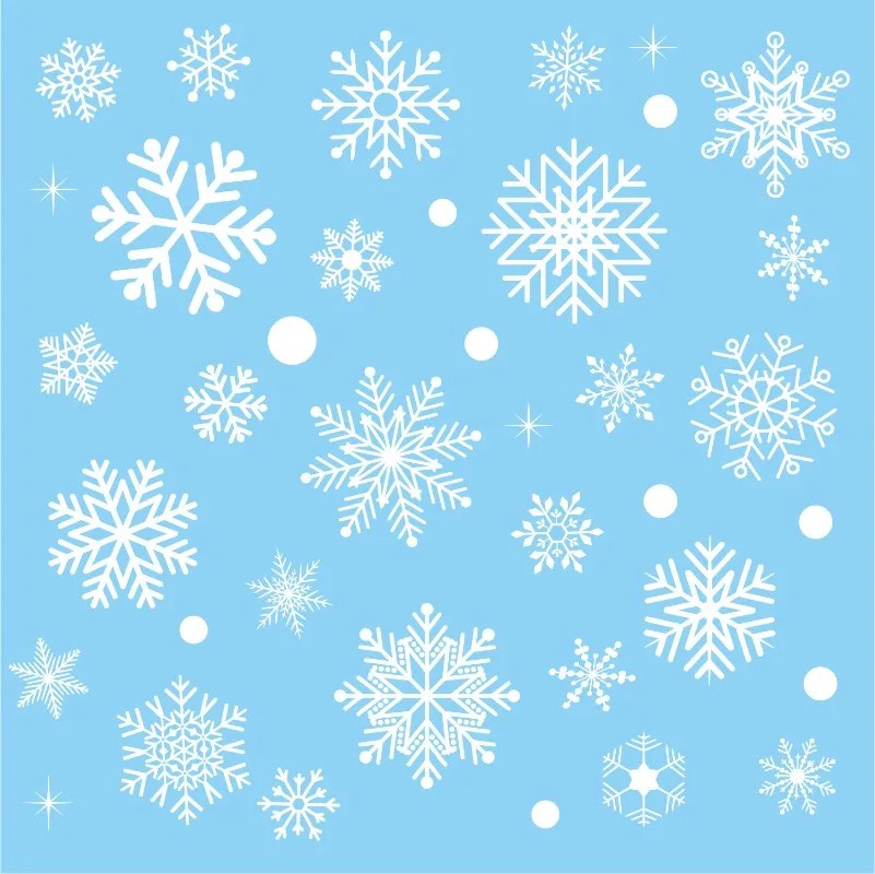 christmas window clings snowfl - Snowflake Window Decal 评论和价格