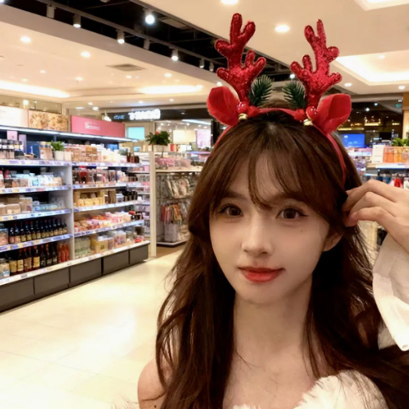 Christmas Glitter Deer Antlers - Reindeer Antlers Headband 评论和价格