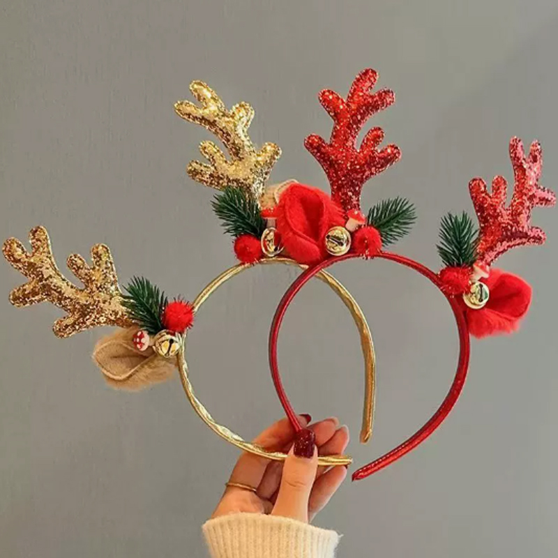 Christmas Glitter Deer Antlers - Reindeer Antlers Headband 评论和价格