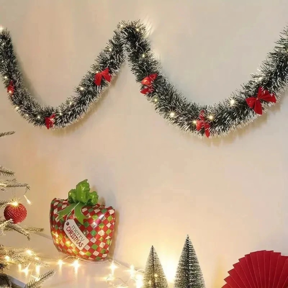 Christmas Tinsel Garland Artif - Led Fairy String Lights 评论和价格