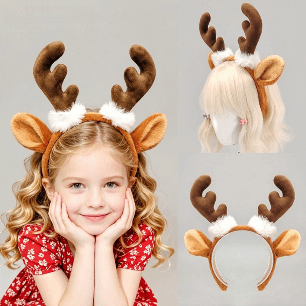 Realistic Plush Antler Headban - Reindeer Antlers Headband 评论和价格
