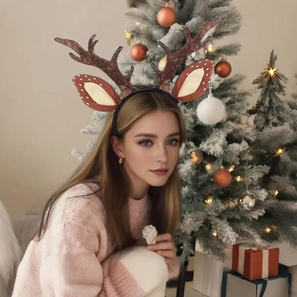 Decorative Christmas Reindeer  - Reindeer Antlers Headband 评论和价格