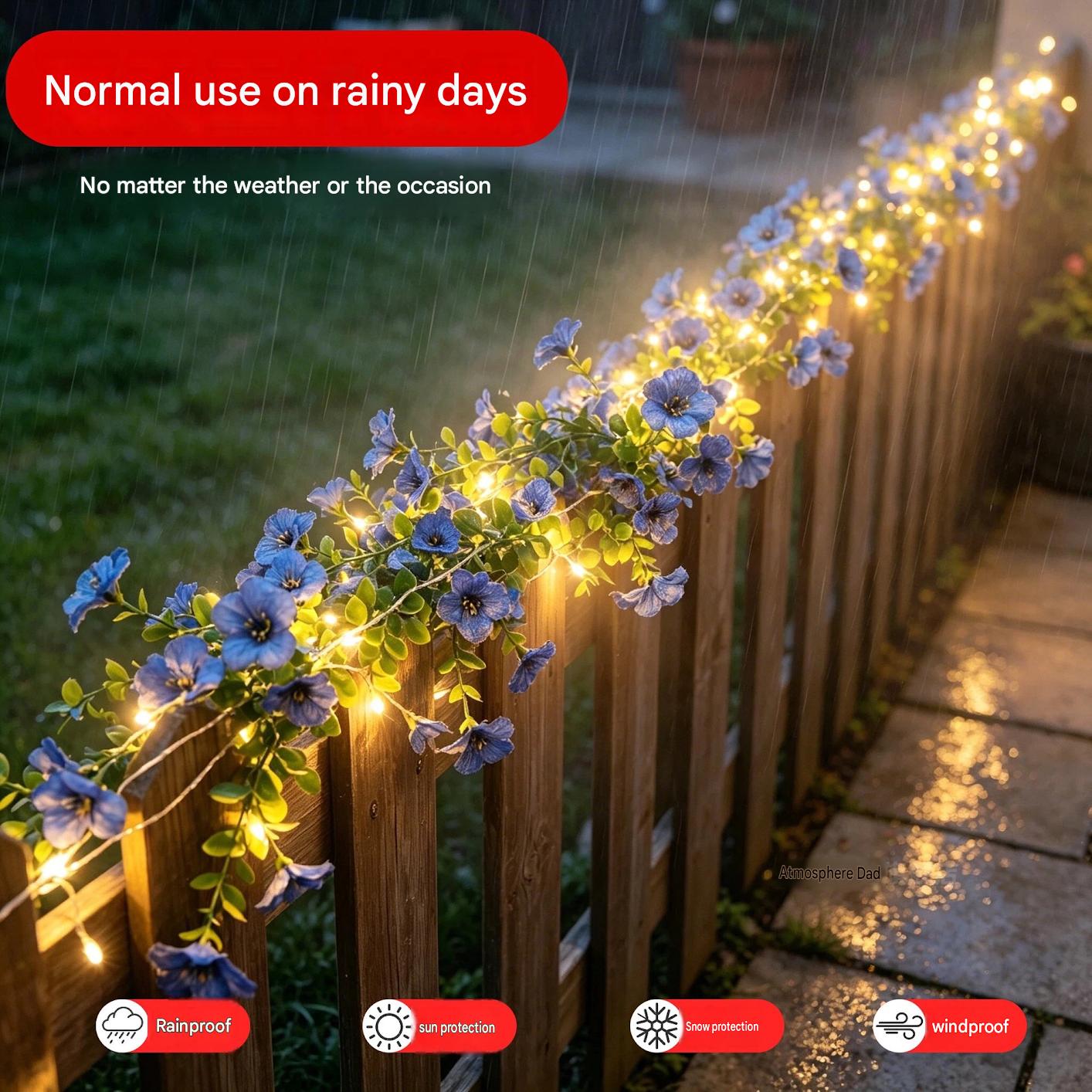 Solar Rose Vine String Lights  - Led Fairy String Lights 评论和价格