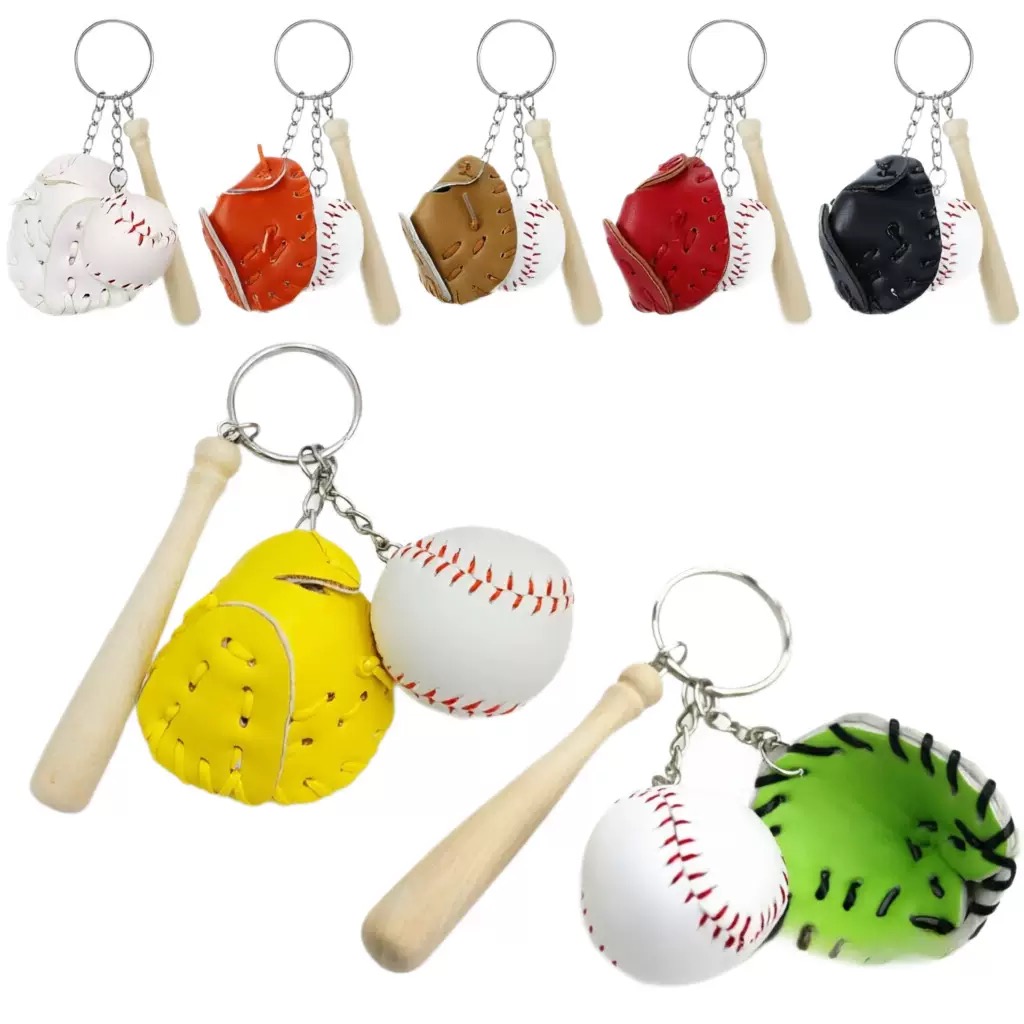 2CM Baseball Keychain 3Pcs Set - Ornament Ball Set 评论和价格
