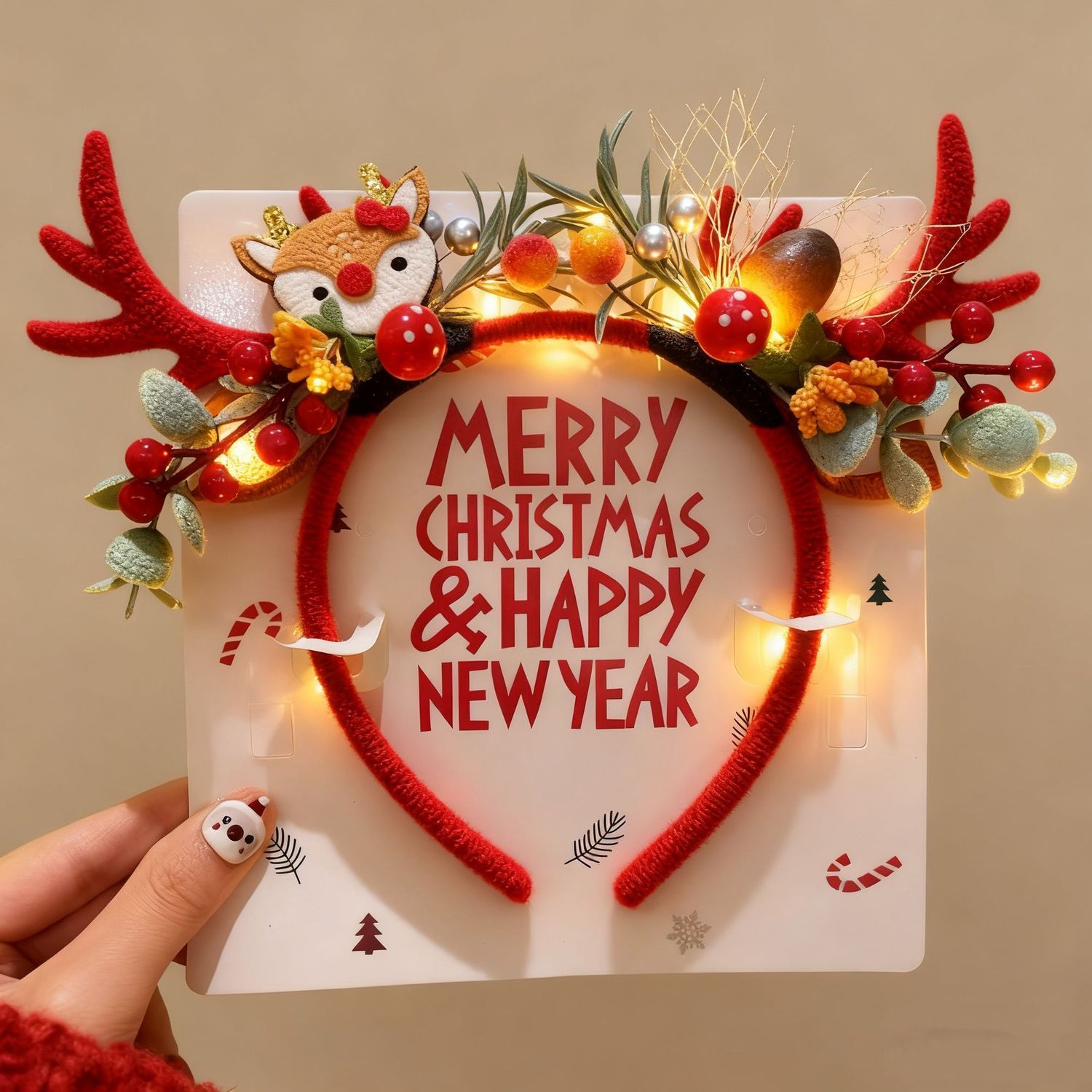 Christmas Reindeer Antlers Hea - Reindeer Antlers Headband 评论和价格