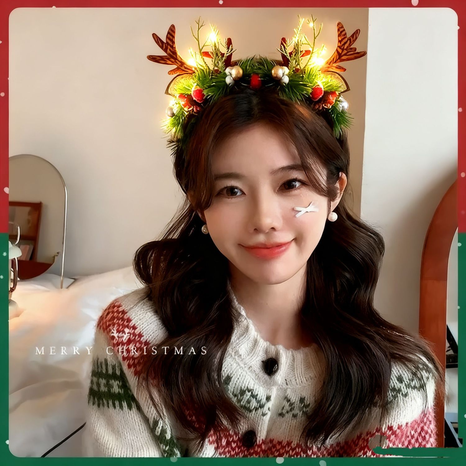 Christmas Reindeer Antlers Hea - Reindeer Antlers Headband 评论和价格