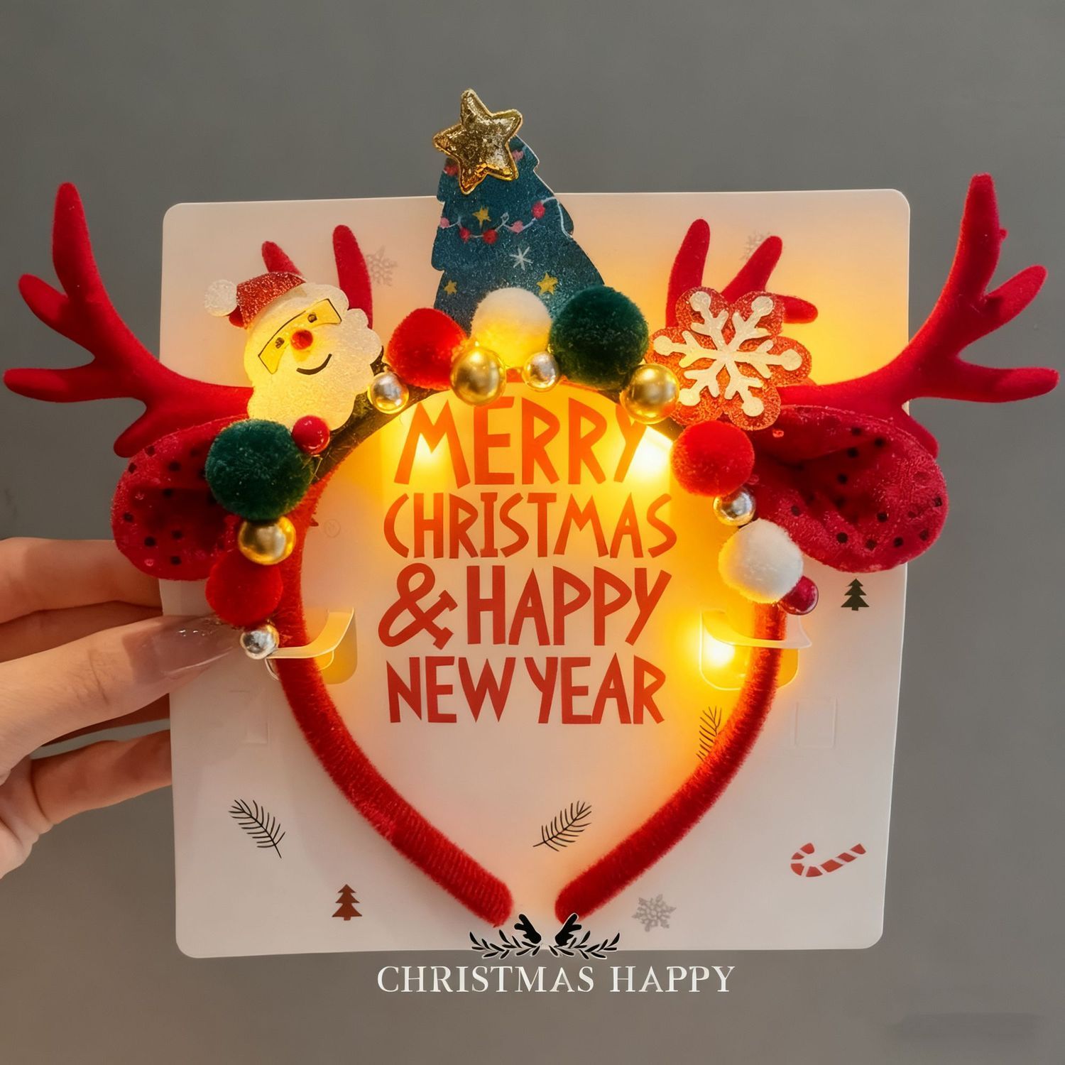 Christmas Reindeer Antlers Hea - Reindeer Antlers Headband 评论和价格