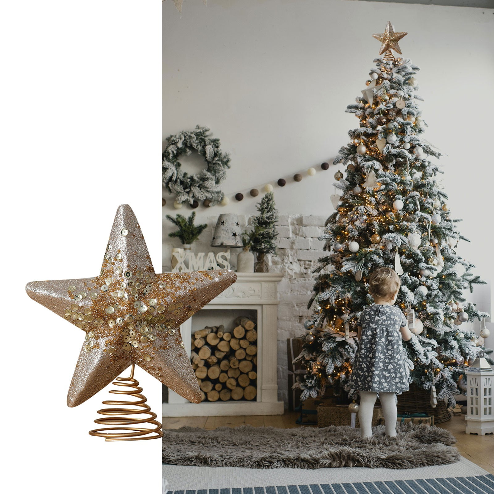 Christmas Tree Top Star Decora - Star Tree Topper 评论和价格