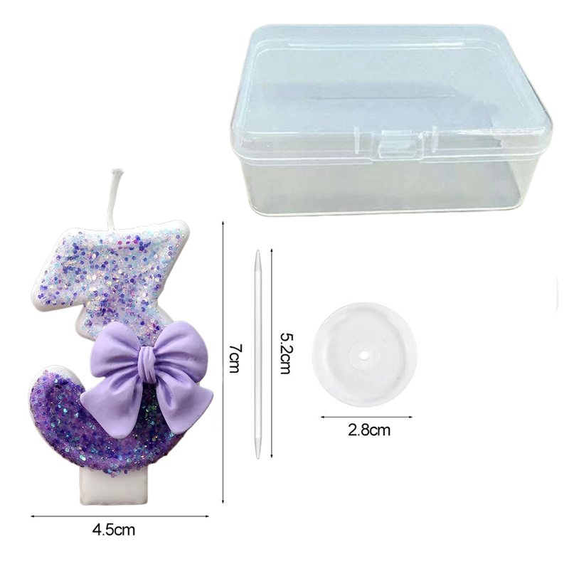 Creative Glitter Gradual Purpl - Holiday Candle Set 评论和价格