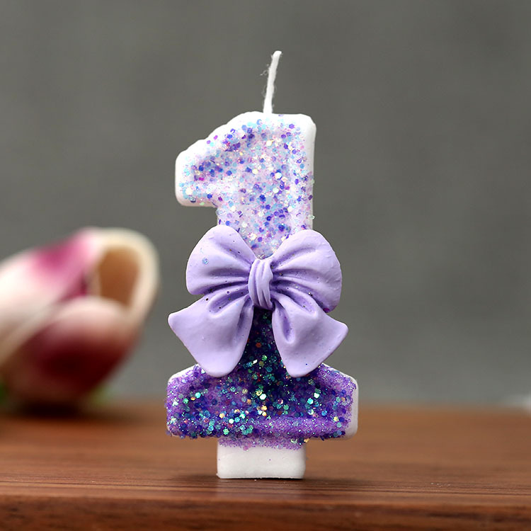 Creative Glitter Gradual Purpl - Holiday Candle Set 评论和价格