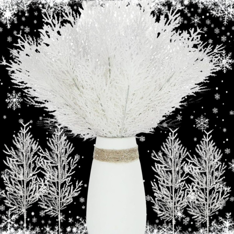 Christmas White Artificial Pin - Christmas Wreath Fake 评论和价格