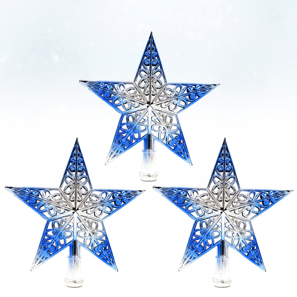 3Pcs 20Cm Hollow Star Christma - Star Tree Topper 评论和价格