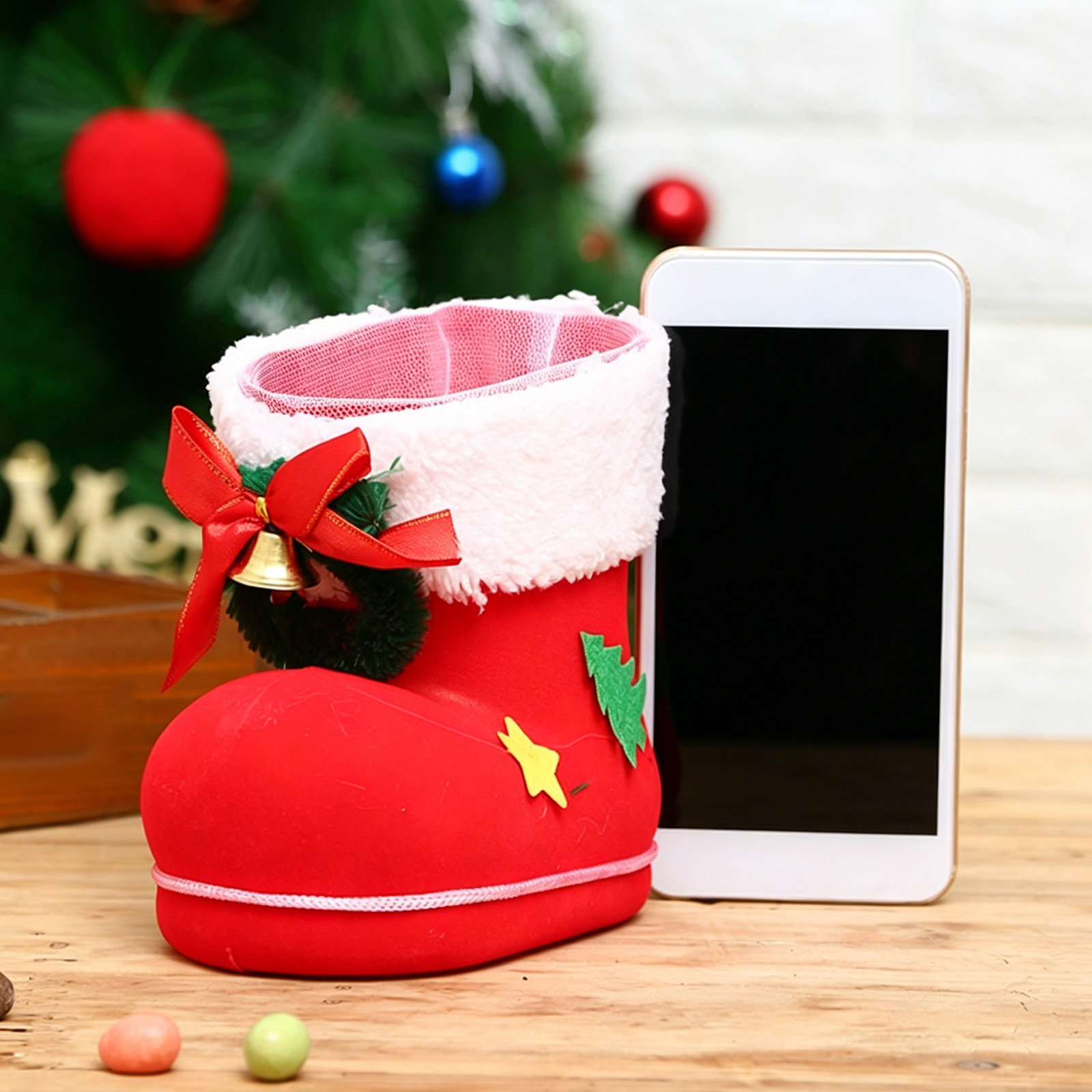 2Pcs Christmas Stocking Gift B - Christmas Stocking Hanging 评论和价格