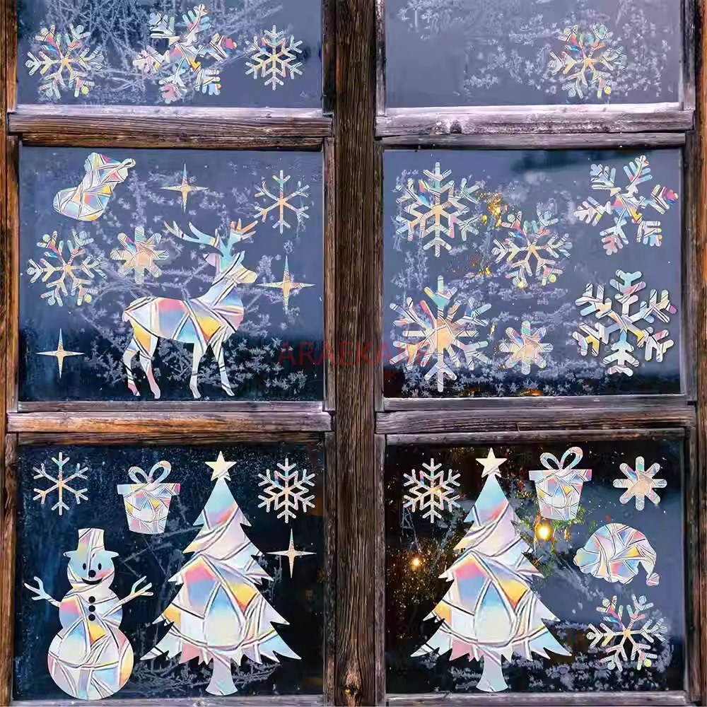 2set Christmas Electrostatic W - Snowflake Window Decal 评论和价格