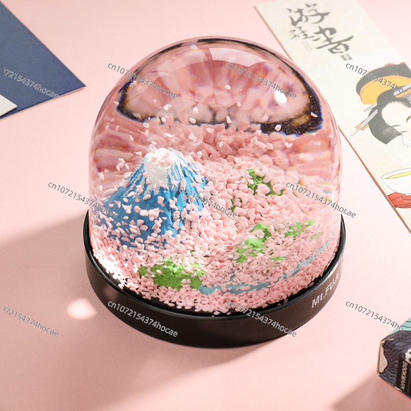 Mount Fuji romantic cherry blo - Snow Globe Musical 评论和价格