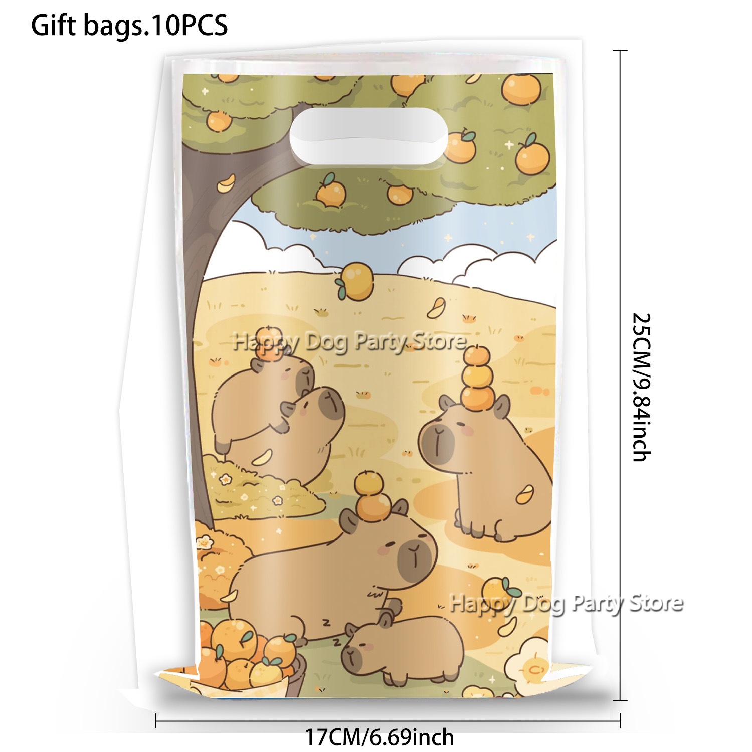 Cartoon Capybara Party Supplie - Gift Box Wrap Set 评论和价格
