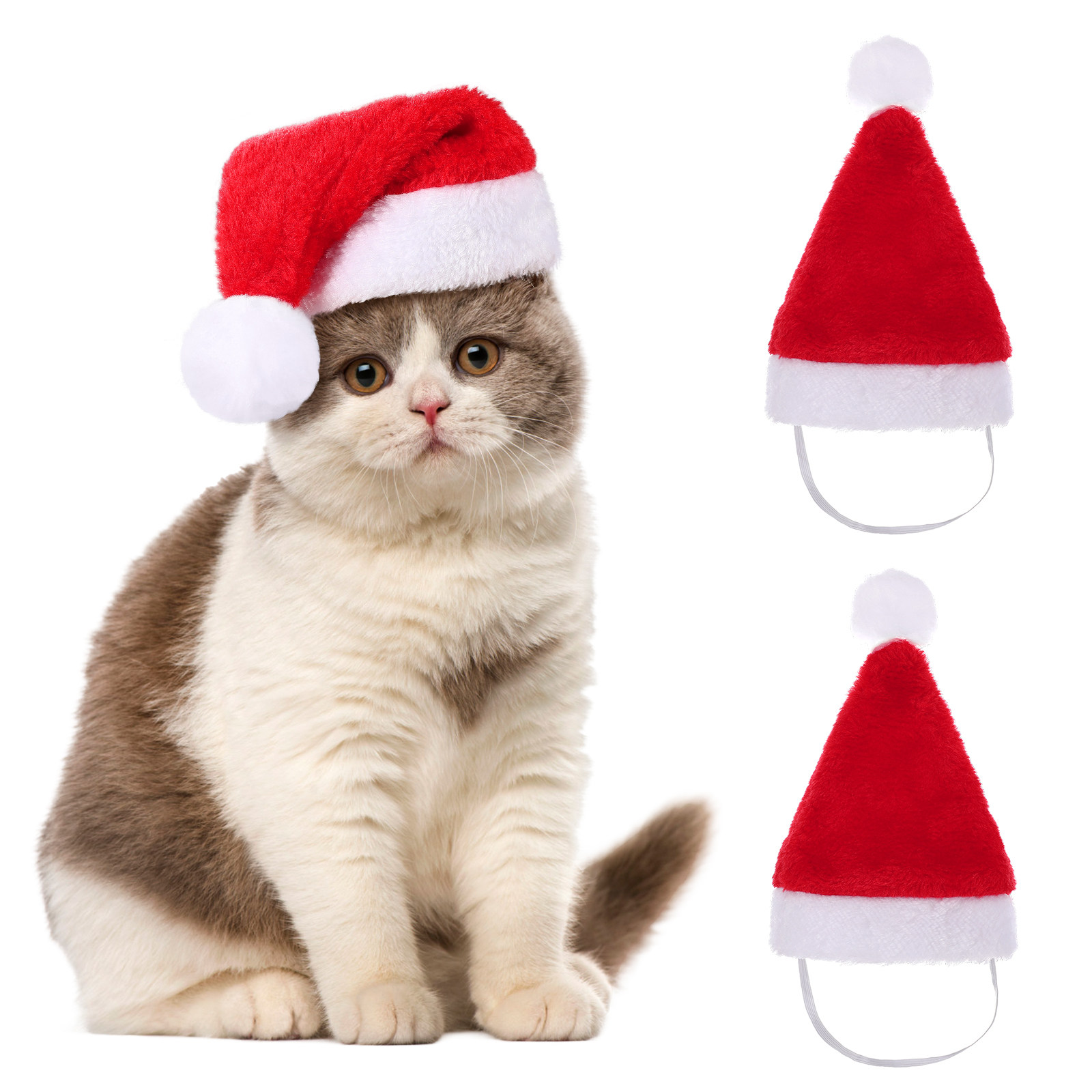 1-10PCS Luxury Soft Plush Chri - Santa Hat Plush 评论和价格