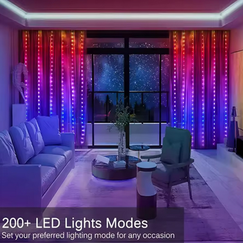 3M RGB Smart LED Curtain Light - Led Fairy String Lights 评论和价格