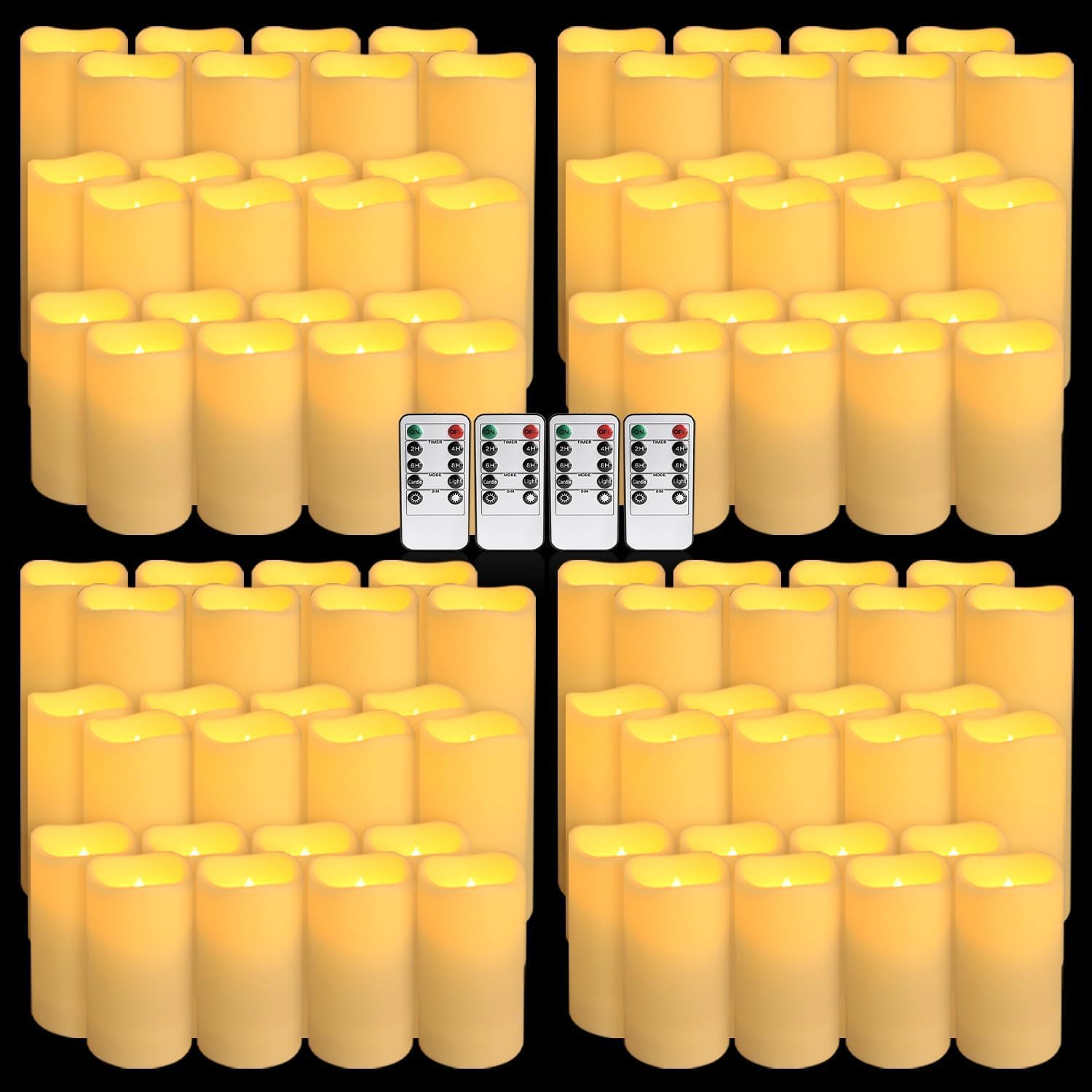 Set of 96 Waterproof Outdoor F - Holiday Candle Set 评论和价格